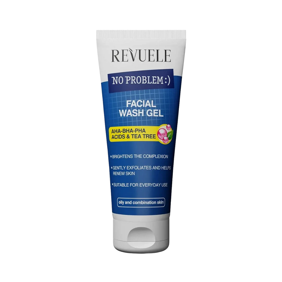 Revuele AHA-BHA-PHA Facial Wash Gel Acids & Tea Tree - 200ml ريفويل غسول جل للوجه بالأحماض و شجرة الشاي 200مل