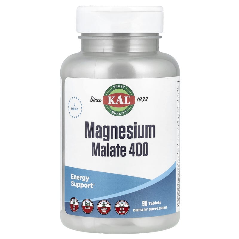 kal-magnesium-malate-400-90-tablets مغنيسيوم KAL ماليت 400 ملجم 90 حبة لدعم الطاقة والعضلات