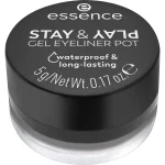إيسنس ستاي آند بلاي جل آيلاينر بوت 01 بلاك Essence Stay & Play Gel Eyeliner Pot 01 Black