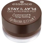 إيسنس ستاي آند بلاي جل آيلاينر بوت 02 براون Essence Stay & Play Gel Eyeliner Pot 02 Brown