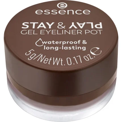 إيسنس ستاي آند بلاي جل آيلاينر بوت 02 براون Essence Stay & Play Gel Eyeliner Pot 02 Brown