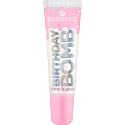 إيسنس ملمع شفاه Birthday Bomb 01 بلمعة وردية Essence Birthday Bomb Shiny Lipgloss 01
