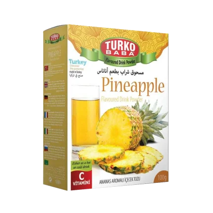 توركو بابا مسحوق شراب الأناناس Turko Baba Pineapple Flavoured Drink Powder 300g