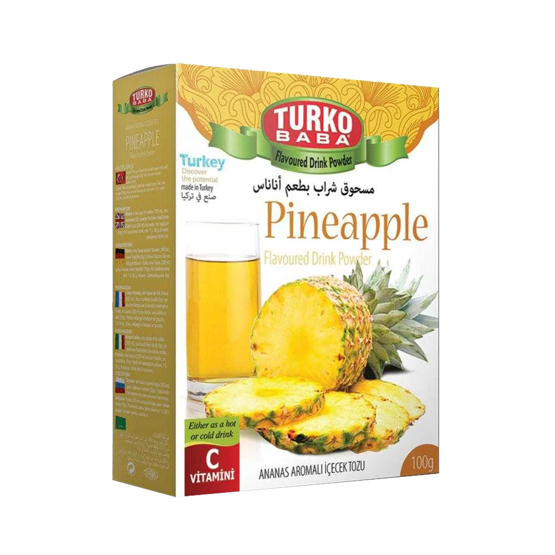 توركو بابا مسحوق شراب الأناناس Turko Baba Pineapple Flavoured Drink Powder 300g