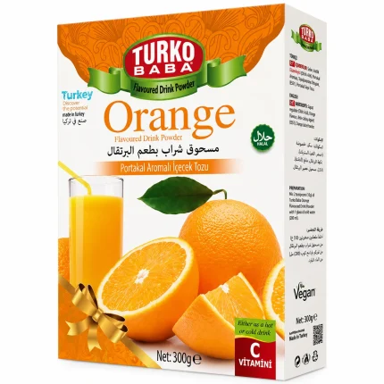 توركو بابا مسحوق شراب البرتقال Turko Baba Orange Flavored Drink Powder 300g
