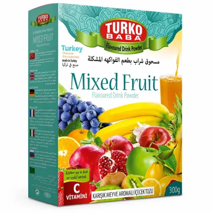 توركو بابا مسحوق شراب الفواكه المشكلة Turko Baba Mixed Fruit Flavoured Drink Powder 300g