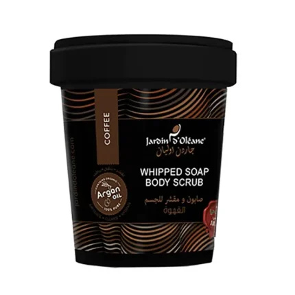 جاردن دي أوليان صابون ومقشر الجسم بالقهوة Jardin d'Oleane Whipped Soap Body Scrub Coffee
