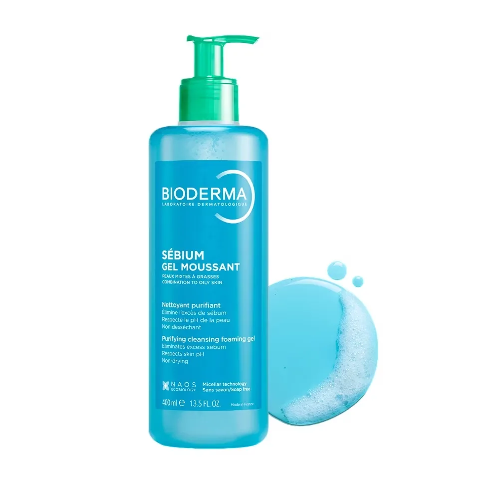 غسول جل بيوديرما للبشرة الدهنية BIODERMA Sebium Gel Moussant Pump Bottle 400 ml