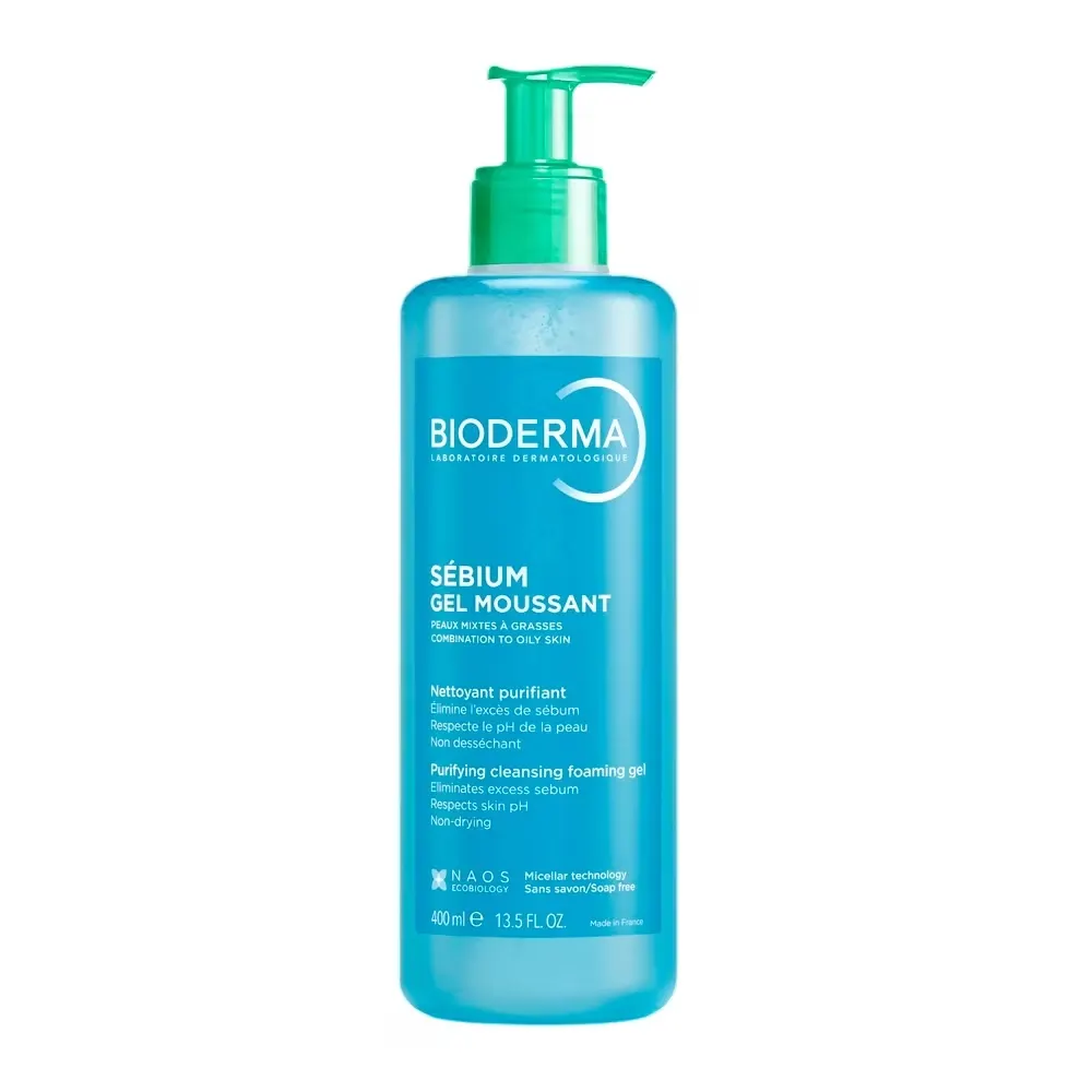 غسول جل بيوديرما للبشرة الدهنية BIODERMA Sebium Gel Moussant Pump Bottle 400 ml