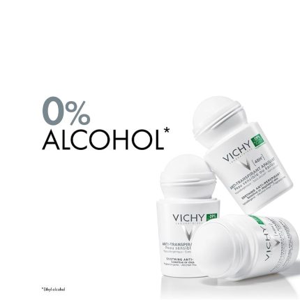 مزيل عرق فيشي رول اون للبشرة الحساسة حماية 48 ساعة 50 مل Vichy Deodorant Roll On 48 Hours Antiperspirant Sensitive Skin 50 ml