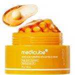 ميديكوب كريم كبسولات بالكوجيك أسيد والكركم لتفتيح وتوحيد لون البشرة 53 جم Medicube Kojic Acid Turmeric Vita Capsule Cream 53g