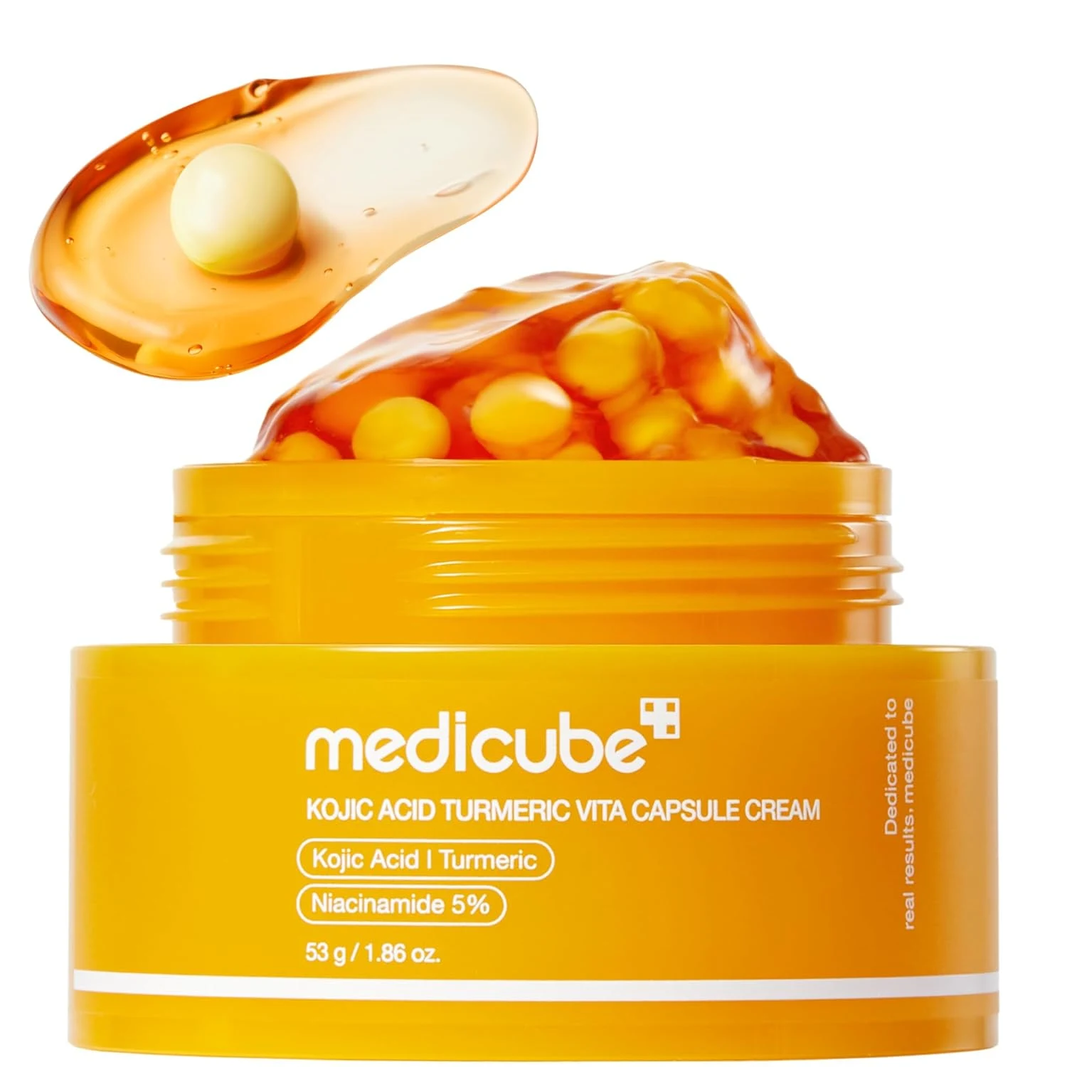 ميديكوب كريم كبسولات بالكوجيك أسيد والكركم لتفتيح وتوحيد لون البشرة 53 جم Medicube Kojic Acid Turmeric Vita Capsule Cream 53g