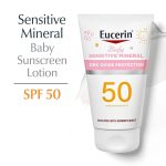 واقي شمس معدني يوسرين للأطفال SPF 50 بدون عطر Eucerin Baby Sensitive Mineral Sunscreen Lotion SPF 50 Fragrance Free 118ml