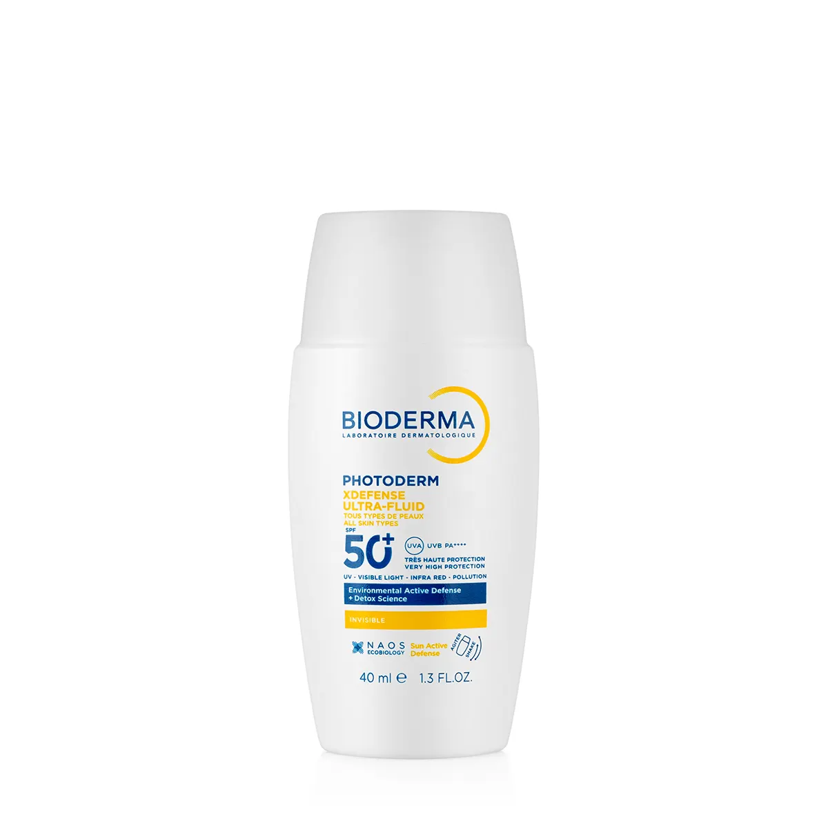 بيوديرما واقي شمس فوتوديرم إكس ديفينس ألترا فلويد SPF50+ الشفاف (Bioderma Photoderm XDefense Ultra Fluid SPF50+ Invisible)