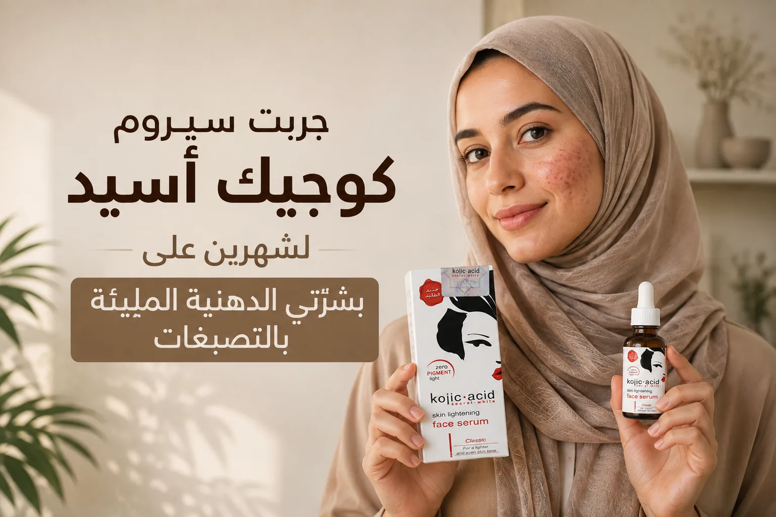 جربت سيروم كوجيك أسيد لشهرين على بشرتي الدهنية المليئة بالتصبغات - هذا ما حدث فعلاً