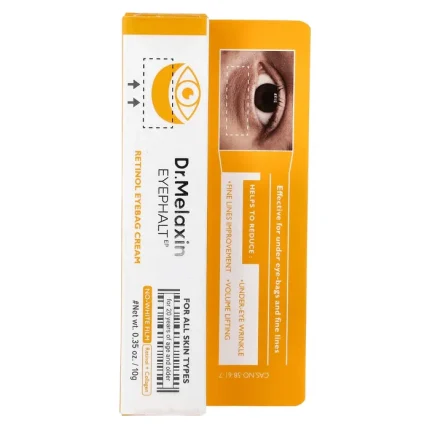 دكتور ميلاكسين كريم ريتينول لمنطقة تحت العين 10 جم Dr.Melaxin Eyephalt Retinol Eyebag Cream For All Skin Types 10 g