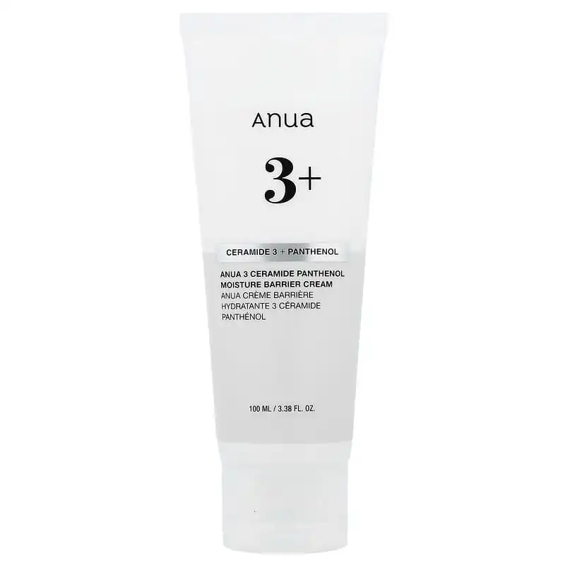 Anua, 3 Ceramide Panthenol Moisture Barrier Cream, 3.38 fl oz (100 ml) 3 كريم انوا 3 سيراميد بانثينول لحاجز الرطوبة ترطيب وتهدئة 100مل