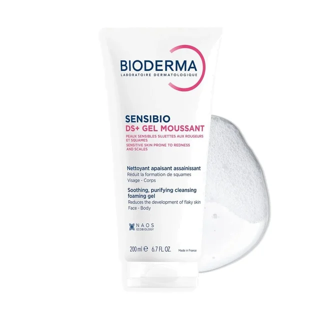 Bioderma Sensibio DS+ Gel Moussant جل بيوديرما سنسيبيو دي إس بلس منظف للبشرة الحساسة المعرضة للاحمرار 200مل