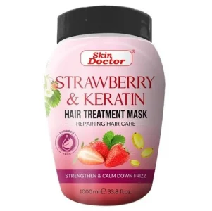 حمام زيت سكين دكتور فراولة وكيراتين للشعر التالف والهيشان 1000مل